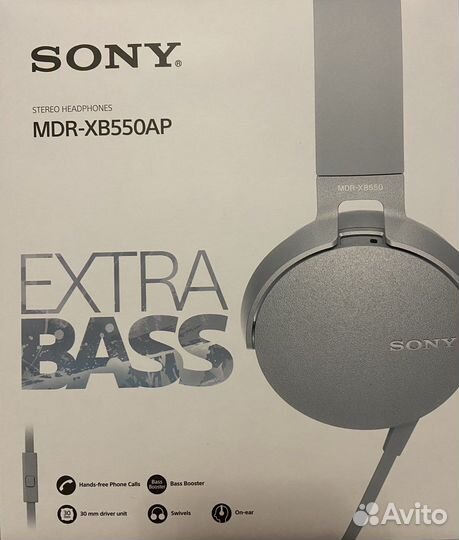 Наушники накладные Sony MDR-XB550AP