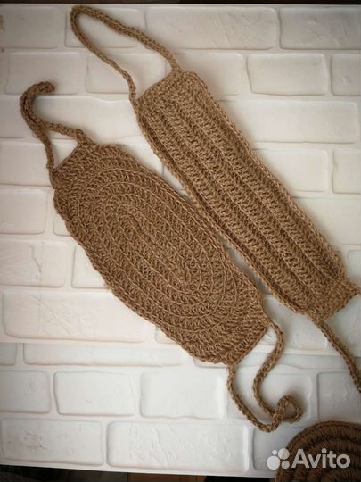 Мочалки из джута натуральные