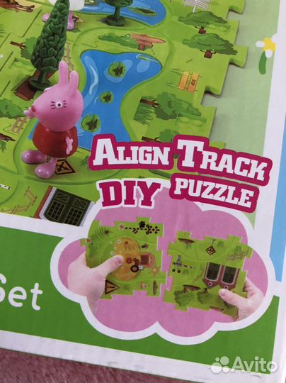 Свинка пепа пазл с паровозиком