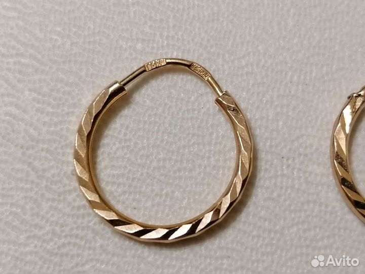 Золотые серьги конго