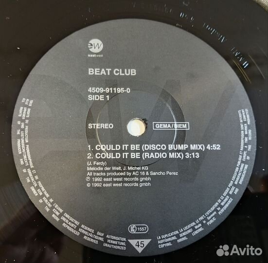 Beat Club Could It Be винил single italo disco