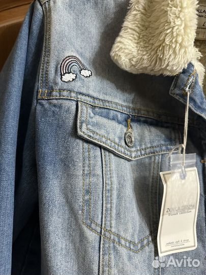Джинсовая куртка утепленная 48