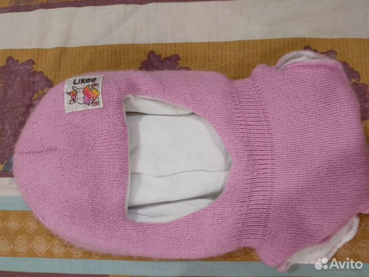 Шапка шлем для девочки