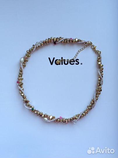 Колье чокер из натуральных камней