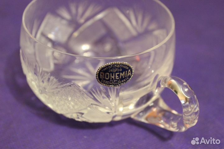 Хрустальная крюшонница (Богемия, Чехословакия)