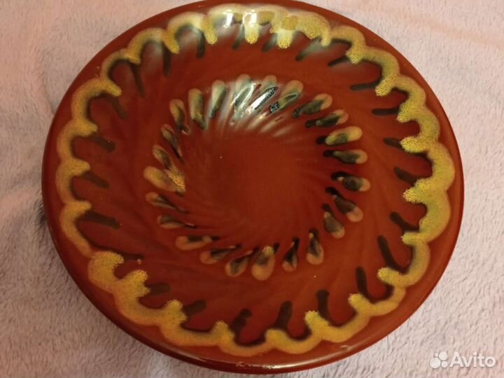 Блюдо тарелка фаянс зик Конаково