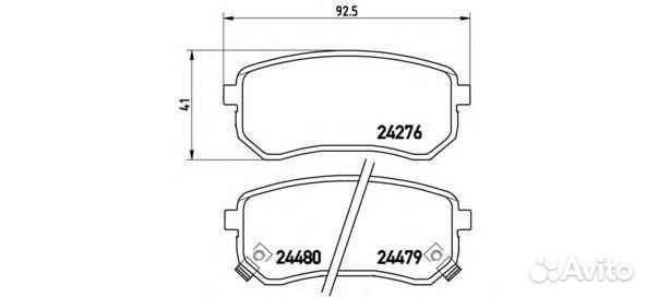 Комплект тормозных колодок P30033 brembo