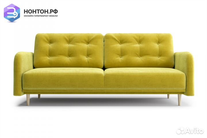 Диван книжка Париж горчичный