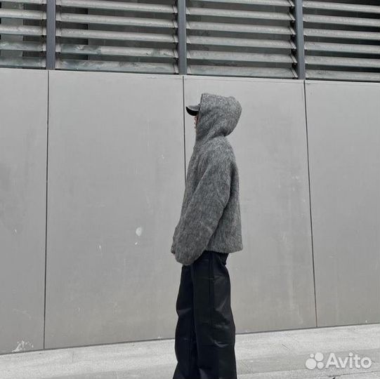 Меховое Зип-Худи Rick Owens type