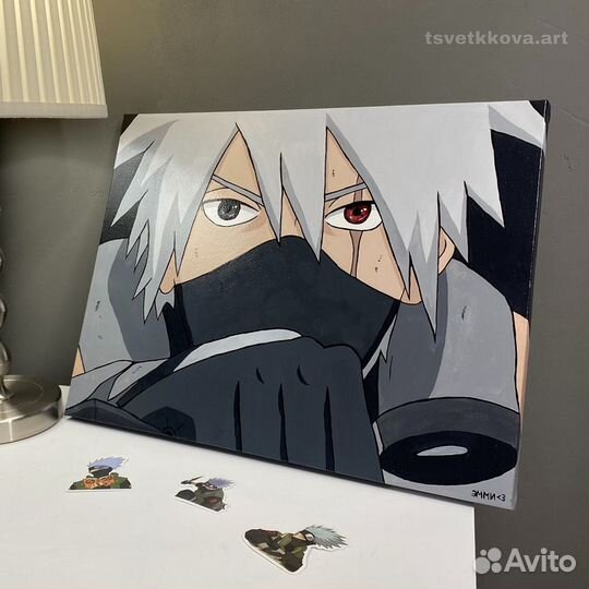 Картина на холсте / Какаши Хатаке / Наруто