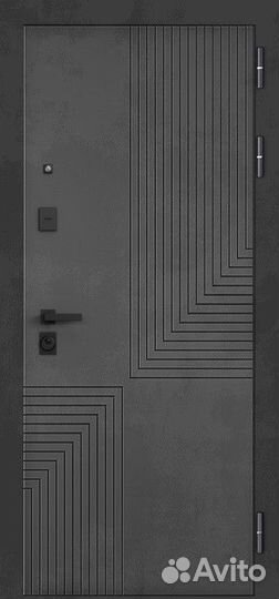 Дверь входная металлическая с зеркалом