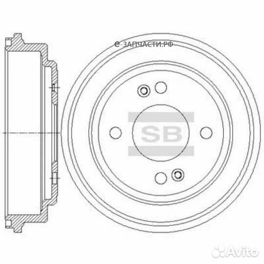 Sangsin brake SD1078 Барабан тормозной
