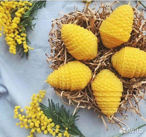 Свечи из вощины Медовые наборы праздничные