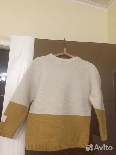 Детские вещи: рубашка и джемпер 110-116 см