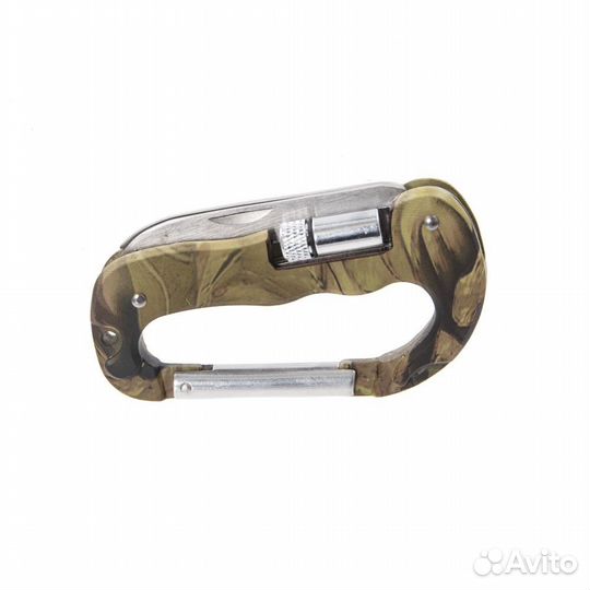 Нож складной с карабином и фонариком 9*4,5 см