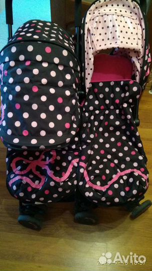 Коляска трость для двойни