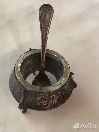 Солонка с ложечкой СССР
