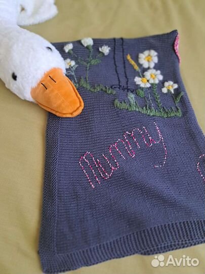 Плед детский вязаный ручная работа