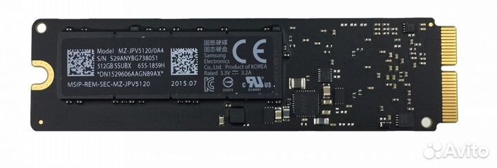 Накопитель Apple SSD 120 Гб (256,512,1Тб) MacBook