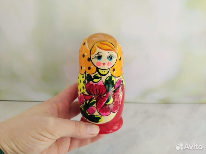 Матрёшка деревянная 2 в 1 бу