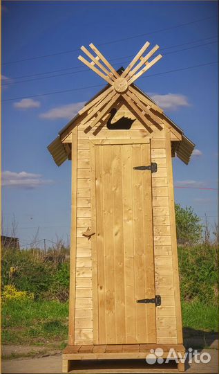 Уличный туалет деревянный BAG337