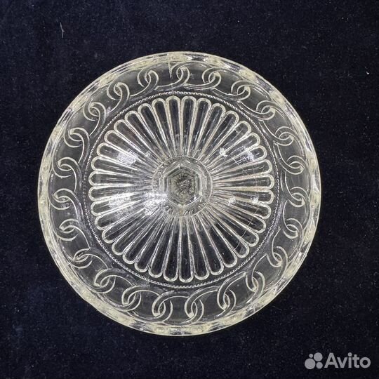 Ваза на ножке старинная стекло редкость креманка