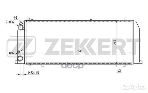Радиатор охл. дв. Audi 100 III 82- mk-1020 Zekkert