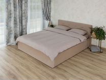 Кровать двухспальная + матрас 160х200 велюр кофе