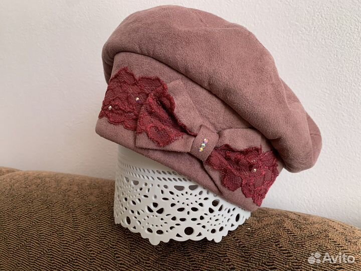 Берет женский замшевый новый шапка весенняя