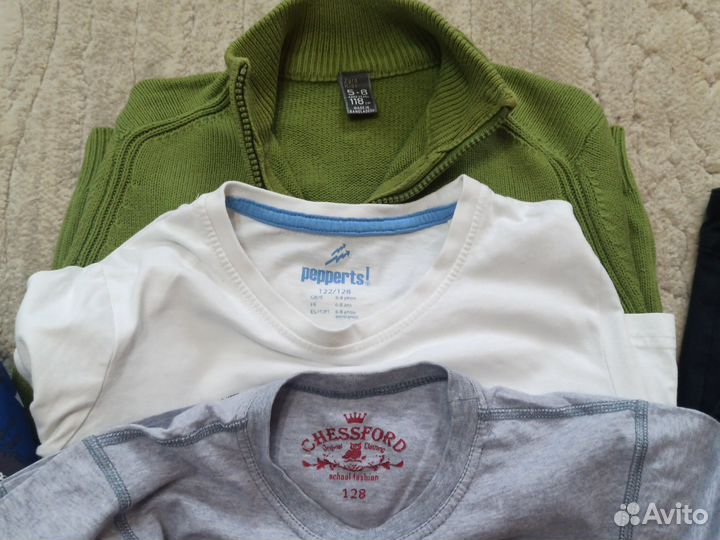 Вещи пакетом на мальчика 122 128