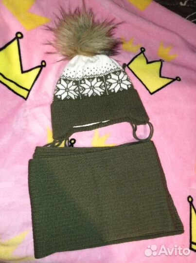 Комплект шапка и шарф для мальчика