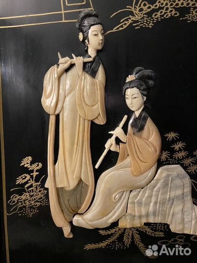 Панно из дерева натуральные камни