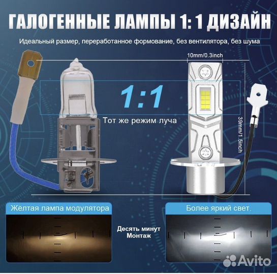 Светодиодные лампы LED h3