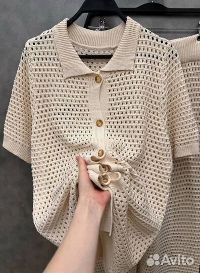 Женский костюм двойка сеточный