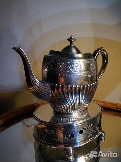 Бульотка/чайник на подогреве Англия антик