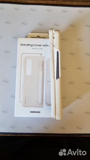 Чехол Samsung Standing Cover with pen беж Z Fold 4