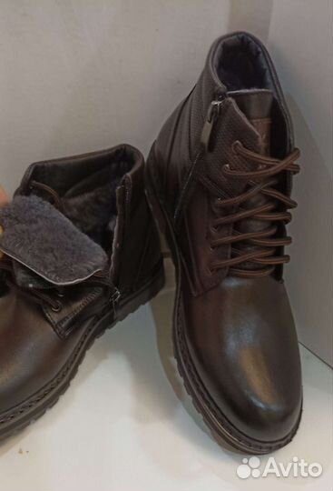 Ботинки мужские зимние из натуральной кожи