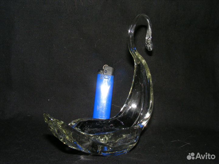 Гусь хрустальный. Фужер с позолотой