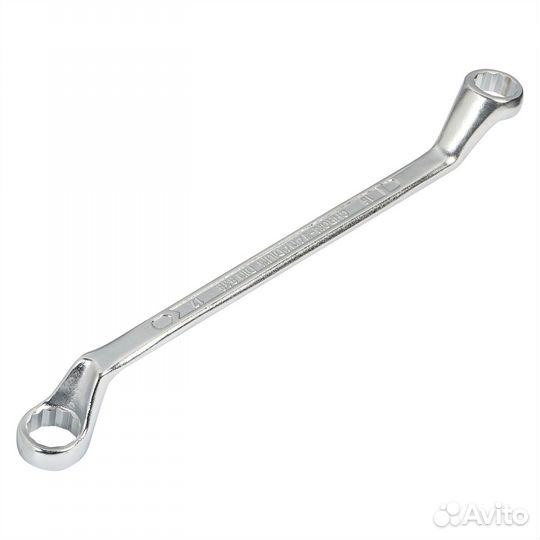 Ключ накидной с изгибом 16х17мм пласт. подвес