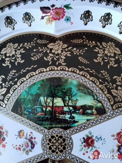 Поднос металлический круглый