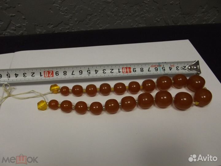 Янтарные бусы натуральные крупные СССР