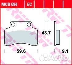 Тормозные колодки TRW MCB694