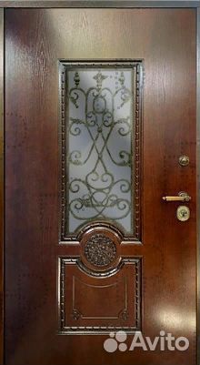 Парадная металлическая дверь с ковкой DD-035