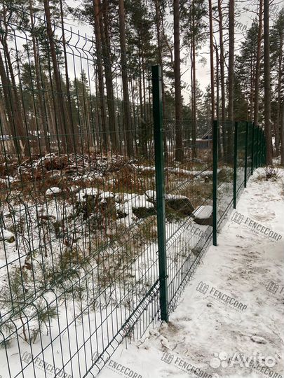 Забор из сетки 3D Гиттер 5 мм. 2 метра под ключ