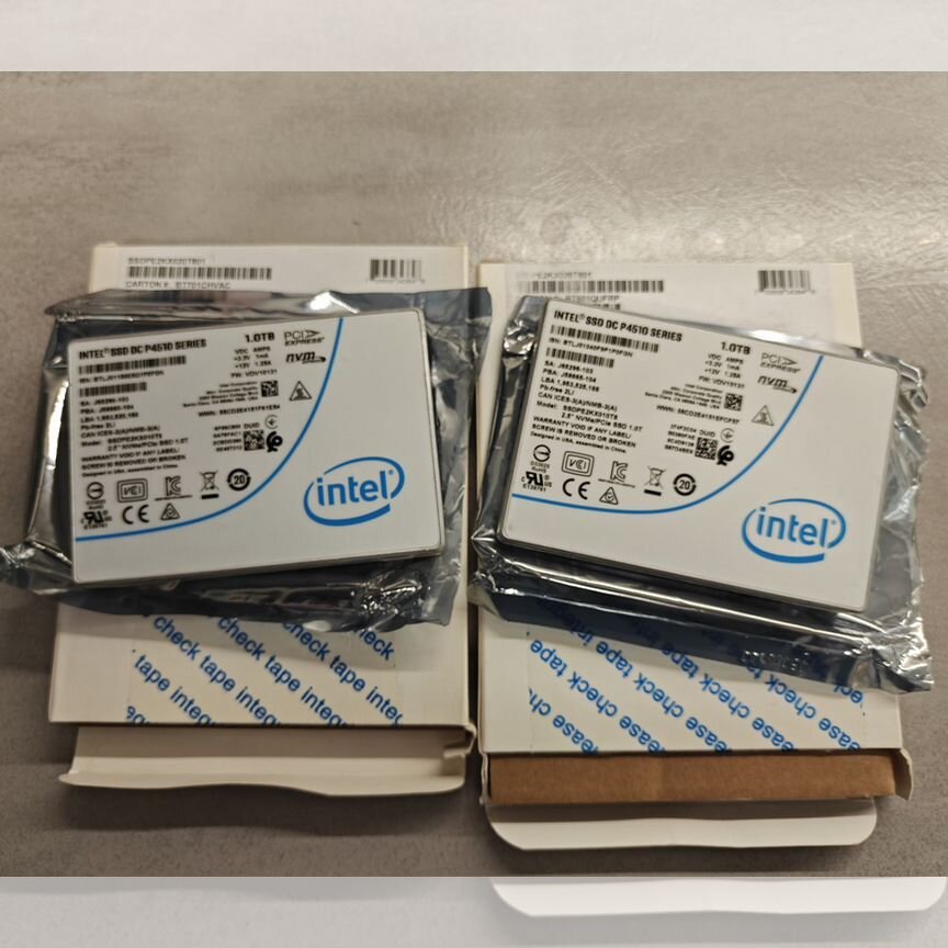 [P4510] Ssd 1tb Intel U.2 Nwme P4510