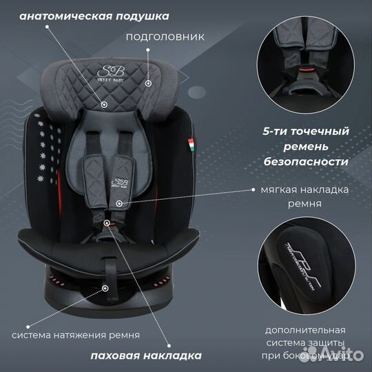 Автокресло Sweet Baby Crosstour 360 Isofix 0-36 кг
