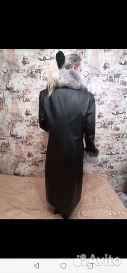 Плащ кожаный