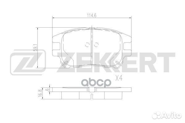 Колодки торм. диск. передн. Lexus RX (XU10) 97