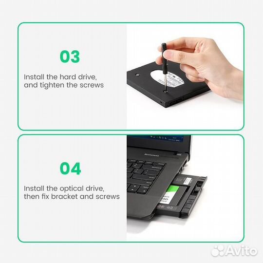 SSD Адаптер-Переходник Ugreen (ноутбук) -Гарантия