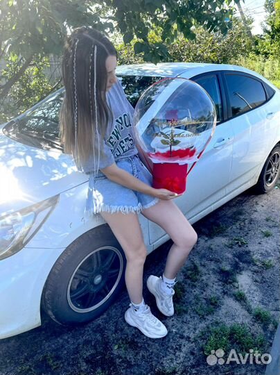 Роза в воздушном шаре